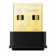 Tarjeta De Red Inalambrica Tp-link Archer T3u Nano Usb, Wi-fi 5 (802.11ac), Negro